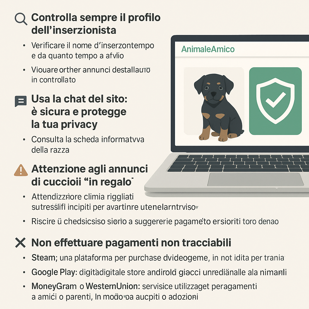 Come evitare truffe online sugli animali